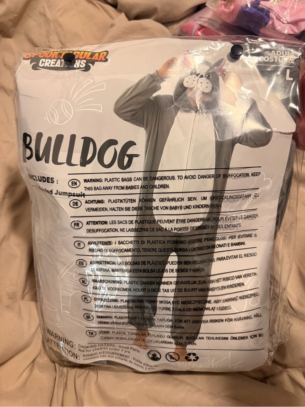 Bulldog Gray Men's Costume Pants
